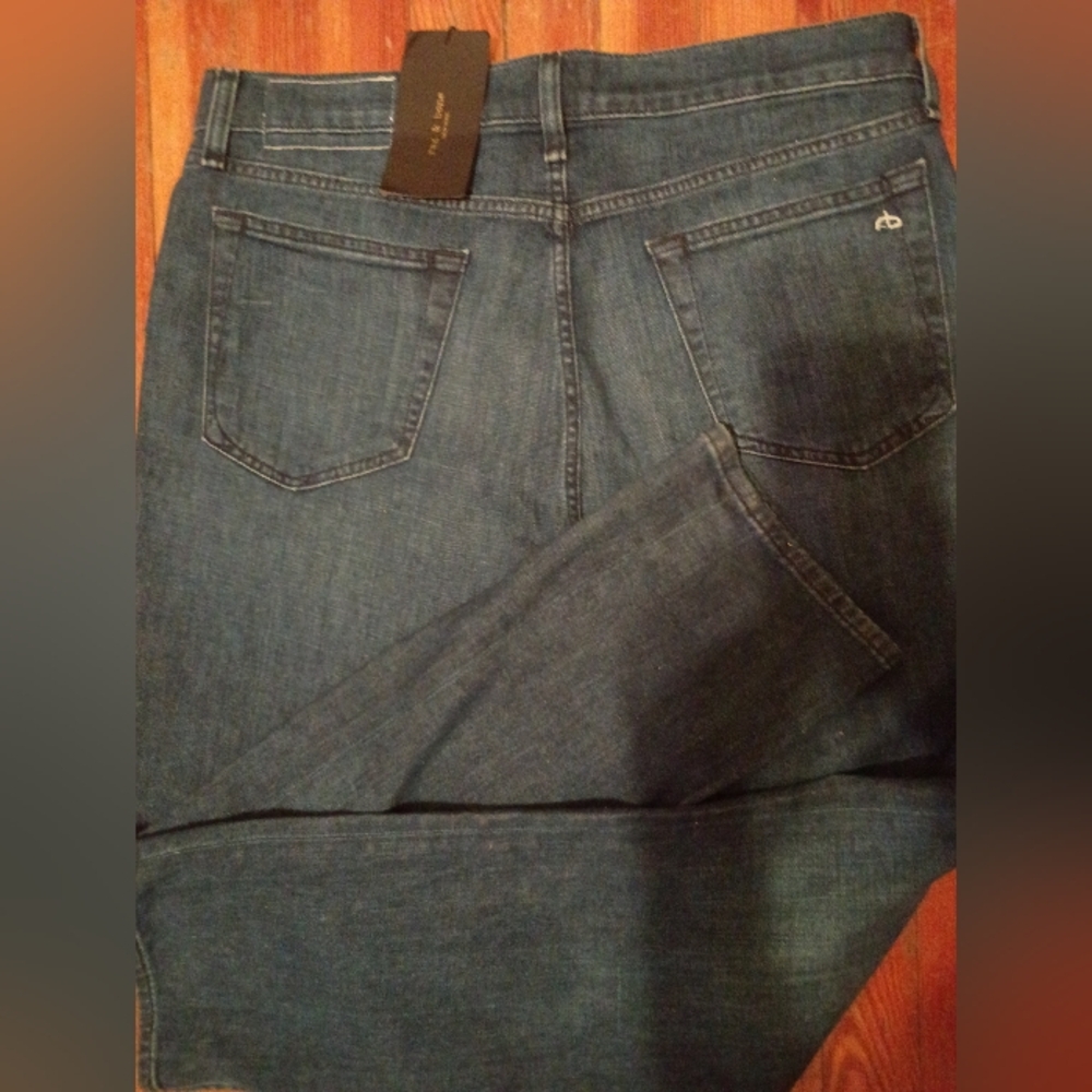 rag & bone Dark Blue Slim Fit Jeans - Picture 5 of 7